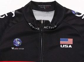img 1 attached to USA Style Bike Tops: Short Sleeve Cycling Jersey with Reflective Stripe & Pocket