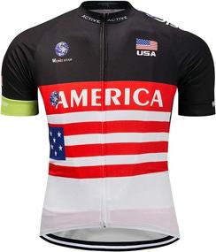 img 4 attached to USA Style Bike Tops: Short Sleeve Cycling Jersey with Reflective Stripe & Pocket