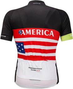 img 3 attached to USA Style Bike Tops: Short Sleeve Cycling Jersey with Reflective Stripe & Pocket