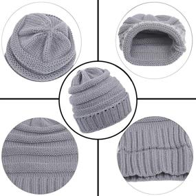 img 3 attached to Aneco Winter Knitted Beanie Screen Women's Accessories