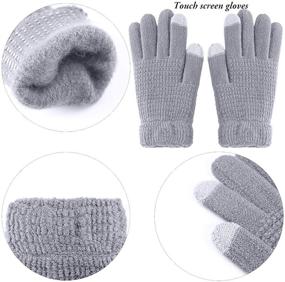 img 1 attached to Aneco Winter Knitted Beanie Screen Women's Accessories