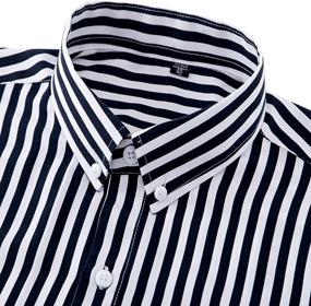 img 1 attached to 👕 Stylish Classic Casual Vertical Striped Shirts for Men - ERZTIAY Clothing