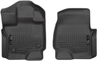 husky liners 18361 черный weatherbeater пол liners для 2015-2019 ford f-150: supercrew и supercab. логотип