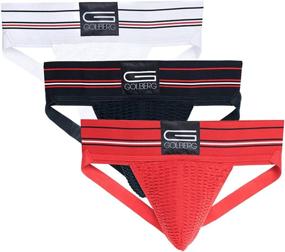 img 1 attached to GOLBERG Athlete Supporter - Ergonomic Waistband - 3 Packs with Assorted Colors