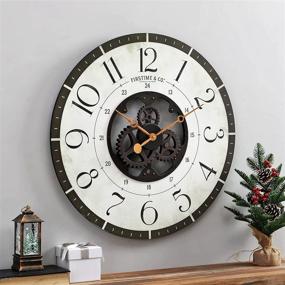 img 4 attached to ⏰ FirsTime & Co. Carlisle Gears Wall Clock, 27 in, Multi-Color Wood Plastic