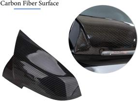 img 1 attached to 🔍 Tutor Auto Carbon Fiber Rearview Mirror Cover Cap for BMW 228i 435i 116i 118i 120i 125i 130i 218i 220i 320i 328i 330i 335i 420i 428i 435i F21 F30 F31 F32 F33 F36 X1