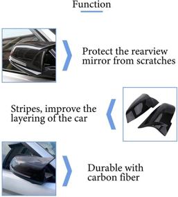 img 3 attached to 🔍 Tutor Auto Carbon Fiber Rearview Mirror Cover Cap for BMW 228i 435i 116i 118i 120i 125i 130i 218i 220i 320i 328i 330i 335i 420i 428i 435i F21 F30 F31 F32 F33 F36 X1