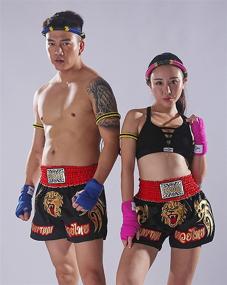 img 1 attached to Шорты для боя Muay Thai FLUORY: премиум одежда для тренировок по ММА, захватывающей борьбы, клеточного боя и единоборств