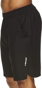 img 1 attached to Performance-Men's Break Point Shorts with Breathable Mesh Insert for Workouts, Gym, and Running - Elastic Waistband & Drawstring