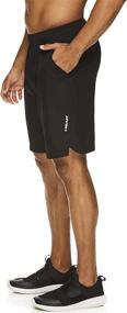 img 3 attached to Performance-Men's Break Point Shorts with Breathable Mesh Insert for Workouts, Gym, and Running - Elastic Waistband & Drawstring