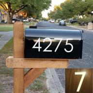 📬 diggoo reflective mailbox numbers sticker decal die cut classic style vinyl number 2" self adhesive 4 sets for mailbox, signs, window, door, vehicles, trucks, house, commercial, address number logo