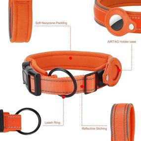 img 3 attached to 🐶 PETNANNY Airtag Dog Collar: Durable and Adjustable Pet Collar with Airtag Holder for Medium/Large Dogs