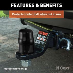 img 1 attached to 🔒 Protective CURT 21811 Black Rubber Trailer Hitch Ball Cover: 2-5/16-Inch Diameter Shield for Optimum Safety
