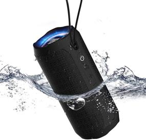 img 4 attached to 🔊 【Enhanced】 SUNHAI Portable Wireless 20W Bluetooth Speakers J20 - Waterproof & Stereo Sound with Bass, Party Light, IPX67, HD Sound, Long Battery Life - Supports Hands-Free Calling for Outdoor - Black