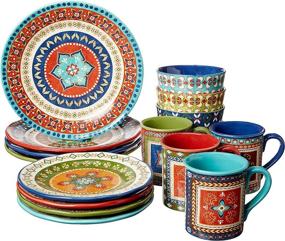 img 4 attached to 🍽️ Multicolored Certified International 89114 Dinnerware