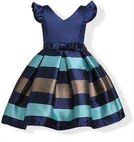 img 4 attached to 👗 Multicolored Formal Princess Sleeve Girls' Dresses for Girls' Clothing