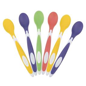 img 4 attached to Dr. Brown's Soft-Tip Toddler Feeding Spoons: 6 Pack for Easy Feeding, Multi-Colored Design