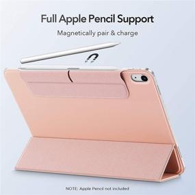 img 1 attached to 💖 ESR Magnetic Case for iPad Air 4 2020 10.9 Inch/iPad Pro 11 2018 - Magnetic Attachment, Trifold Smart Cover, Auto Sleep/Wake, Rose Gold - Rebound Series