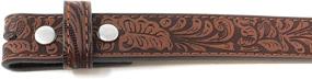 img 1 attached to Western Scrollwork Embossed Black XS Leather Men's Belt - Enhancing Accessories