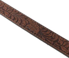 img 2 attached to Western Scrollwork Embossed Black XS Leather Men's Belt - Enhancing Accessories