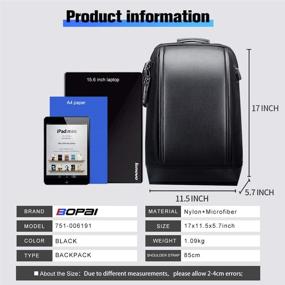 img 3 attached to 🔒 Bopai Invisible Anti-Theft and Explosion-Proof Backpack: Ultimate Protection against Thieves