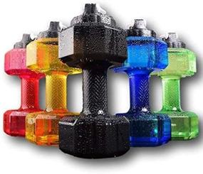 img 1 attached to 75 Oz (2.2 L) Dumbbell Shaped Water Bottle: Big Capacity, BPA Free, Leak Proof Lid - Available in 6 Vibrant Colors!