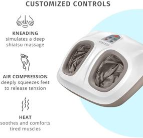 img 3 attached to 👣 Ultimate Relaxation: HoMedics Shiatsu Air 2.0 Foot Massager with Soothing Heat, Rhythmic Compression, and Customized Controls – At-Home Kneading Massage for Feet