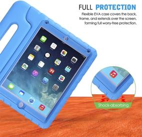 img 2 attached to HDE Case for iPad 9.7-inch 2018 / 2017 - Kids Shockproof Bumper with Screen Protector & Handle Stand - Blue