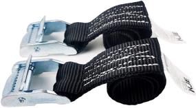img 2 attached to 🔒 KJE 1500 lbs 1" x 3' Tie Down Straps, 2 Pack, Heavy Duty Ratchet Tie Down Straps for Secure Cargo Transportation