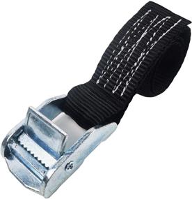 img 1 attached to 🔒 KJE 1500 lbs 1" x 3' Tie Down Straps, 2 Pack, Heavy Duty Ratchet Tie Down Straps for Secure Cargo Transportation