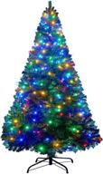 blissun 6ft artificial christmas tree: 300 led multicolor lights, 8 lighting modes, indoor/outdoor xmas decor - 850 tips logo
