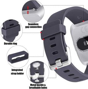 img 1 attached to UMAXGET 5 Pack Bands Compatible With Fitbit Versa 2 / Versa/Versa Lite/Versa SE