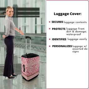 img 1 attached to Luggage Protector Pattern Brown Leopard Travel Accessories for Packing Organizers