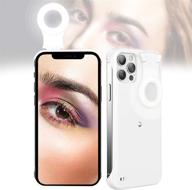 📸 green selfie case for iphone 12/12 pro: ring light, led luminous, perfect for tiktok, live streaming, makeup, photos & youtube videos logo