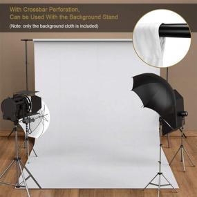 img 2 attached to 📸 UTEBIT 5 x 6.5ft Polyester White Backdrop Cloth for Photography Studio, YouTube Video, and Television - Perfect for Stand (Not Included)