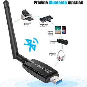 img 1 attached to Blueshadow 1200Mbps Bluetooth Wireless Computer