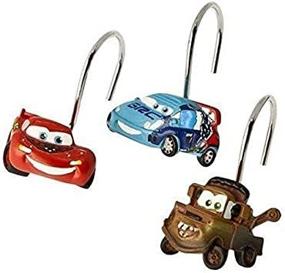 img 4 attached to 🚗 Quirky Resin Shower Curtain Hooks - Kids Warehouse Cars Arrows Set