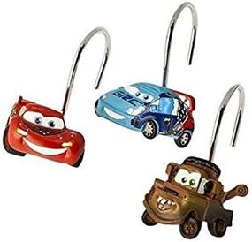 img 3 attached to 🚗 Quirky Resin Shower Curtain Hooks - Kids Warehouse Cars Arrows Set