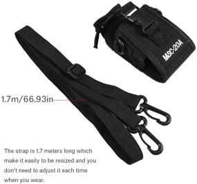 img 2 attached to 📻 Zerone Universal Walkie Talkie Nylon Belt Case Bag with Adjustable Shoulder Strap - MSC-20A Holster Case for Kenwood/Motorola/HYT Two-Way Radio