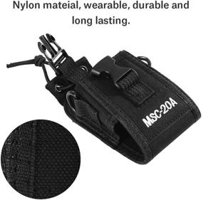 img 3 attached to 📻 Zerone Universal Walkie Talkie Nylon Belt Case Bag with Adjustable Shoulder Strap - MSC-20A Holster Case for Kenwood/Motorola/HYT Two-Way Radio