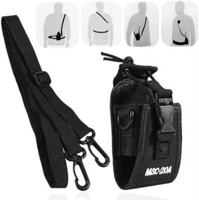 img 4 attached to 📻 Zerone Universal Walkie Talkie Nylon Belt Case Bag with Adjustable Shoulder Strap - MSC-20A Holster Case for Kenwood/Motorola/HYT Two-Way Radio