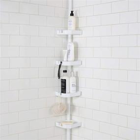 img 3 attached to 🛁 Bath Bliss 4 Tier Shelf: Adjustable Corner Storage Organizer in Matte White - Effective Bathroom Shower Caddy
