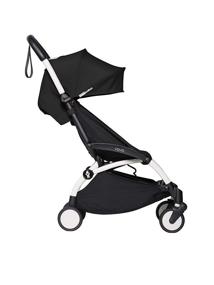 img 3 attached to Babyzen YOYO2 Stroller - Sleek White Frame with Stylish Black Seat Cushion & Canopy
