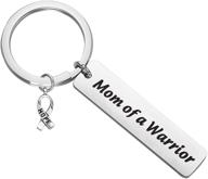 bnql warrior cancer awareness keychain logo