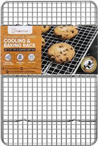 img 4 attached to 🔥 PriorityChef Stainless Steel Cooling Rack - Heavy Duty Baking Rack for Oven Cooking and Convenient Cooling - Fits Quarter Sheet Pan - 8.5" x 12