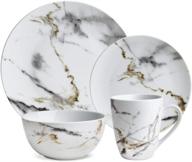 🍽️ marble dinnerware service - 16 piece set by hoomeet логотип