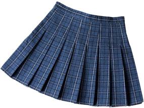 img 4 attached to 👗 XXXITICAT Pleated Girls' School Uniform Skirt Scooter - Fashionable Clothing for Skirts & Skorts