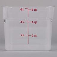 🥡 cambro 6sfscw135 camsquare clear polycarbonate food container, 6-quart, nsf with lid логотип