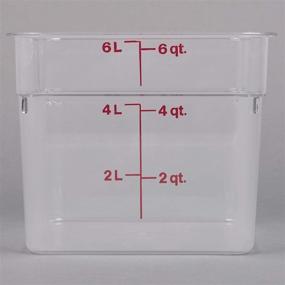 img 4 attached to 🥡 Cambro 6SFSCW135 Camsquare Clear Polycarbonate Food Container, 6-Quart, NSF with Lid