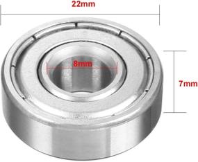 img 1 attached to 🛡️ Uxcell Shielded Miniature Bearing 8mm x 22mm x 7mm - Enhanced SEO